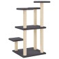 vidaXL Postes rascadores para gatos con plataformas gris oscuro 98,5cm vidaXL Postes rascadores para gatos con plataformas gris oscuro 98,5cm