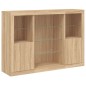 vidaXL Aparador con luz LED 3 piezas madera de ingeniería roble sonoma vidaXL Aparador con luz LED 3 piezas madera de ingeniería roble sonoma