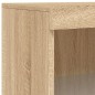 vidaXL Aparador con luz LED 3 piezas madera de ingeniería roble sonoma vidaXL Aparador con luz LED 3 piezas madera de ingeniería roble sonoma