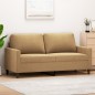 vidaXL Sofá de 2 plazas terciopelo marrón 140 cm vidaXL Sofá de 2 plazas terciopelo marrón 140 cm