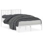vidaXL Estructura de cama de metal con cabecero blanca 120x190 cm