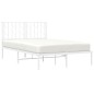 vidaXL Estructura de cama de metal con cabecero blanca 120x190 cm