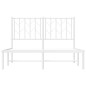 vidaXL Estructura de cama de metal con cabecero blanca 120x190 cm