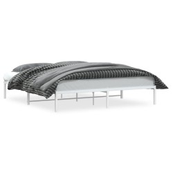 vidaXL Estructura de cama de metal blanco 183x213 cm