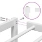 vidaXL Estructura de cama de metal blanco 183x213 cm vidaXL Estructura de cama de metal blanco 183x213 cm