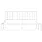 vidaXL Estructura de cama de metal con cabecero blanca 150x200 cm vidaXL Estructura de cama de metal con cabecero blanca 150x200 cm