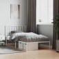vidaXL Estructura de cama de metal con cabecero blanco 100x200 cm vidaXL Estructura de cama de metal con cabecero blanco 100x200 cm