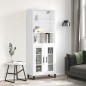 vidaXL Aparador alto madera contrachapada blanco 69,5x34x180 cm vidaXL Aparador alto madera contrachapada blanco 69,5x34x180 cm