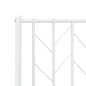 vidaXL Estructura de cama de metal con cabecero blanco 100x200 cm vidaXL Estructura de cama de metal con cabecero blanco 100x200 cm