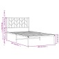 vidaXL Estructura de cama de metal con cabecero blanco 100x200 cm vidaXL Estructura de cama de metal con cabecero blanco 100x200 cm