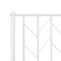 vidaXL Estructura de cama de metal con cabecero blanco 75x190 cm vidaXL Estructura de cama de metal con cabecero blanco 75x190 cm
