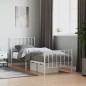 vidaXL Estructura cama metal con cabecero y pie cama blanca 80x200 cm vidaXL Estructura cama metal con cabecero y pie cama blanca 80x200 cm