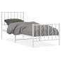 vidaXL Estructura cama metal con cabecero y pie cama blanca 80x200 cm vidaXL Estructura cama metal con cabecero y pie cama blanca 80x200 cm