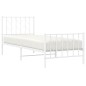 vidaXL Estructura cama metal con cabecero y pie cama blanca 80x200 cm vidaXL Estructura cama metal con cabecero y pie cama blanca 80x200 cm