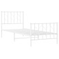 vidaXL Estructura cama metal con cabecero y pie cama blanca 80x200 cm vidaXL Estructura cama metal con cabecero y pie cama blanca 80x200 cm