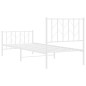 vidaXL Estructura cama metal con cabecero y pie cama blanca 80x200 cm vidaXL Estructura cama metal con cabecero y pie cama blanca 80x200 cm