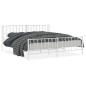 vidaXL Estructura cama metal con cabecero y pie cama blanco 193x203 cm vidaXL Estructura cama metal con cabecero y pie cama blanco 193x203 cm
