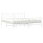 vidaXL Estructura cama metal con cabecero y pie cama blanco 193x203 cm vidaXL Estructura cama metal con cabecero y pie cama blanco 193x203 cm