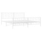 vidaXL Estructura cama metal con cabecero y pie cama blanco 193x203 cm vidaXL Estructura cama metal con cabecero y pie cama blanco 193x203 cm