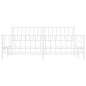 vidaXL Estructura cama metal con cabecero y pie cama blanco 193x203 cm vidaXL Estructura cama metal con cabecero y pie cama blanco 193x203 cm