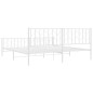 vidaXL Estructura cama metal con cabecero y pie cama blanco 193x203 cm vidaXL Estructura cama metal con cabecero y pie cama blanco 193x203 cm
