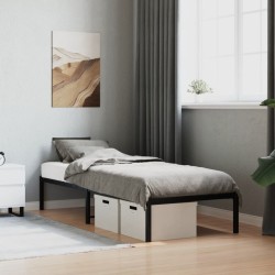vidaXL Estructura de cama de metal negro 80x200 cm