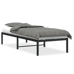 vidaXL Estructura de cama de metal negro 80x200 cm