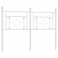 vidaXL Cabecero de metal blanco 135 cm vidaXL Cabecero de metal blanco 135 cm