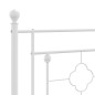 vidaXL Cabecero de metal blanco 135 cm vidaXL Cabecero de metal blanco 135 cm