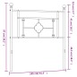 vidaXL Cabecero de metal blanco 100 cm vidaXL Cabecero de metal blanco 100 cm