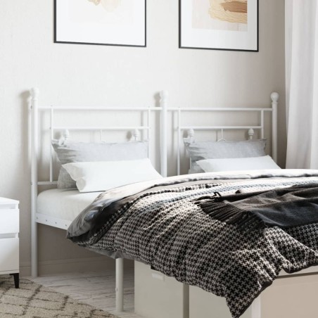vidaXL Cabecero de metal blanco 150 cm