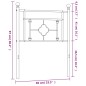 vidaXL Cabecero de metal blanco 80 cm vidaXL Cabecero de metal blanco 80 cm
