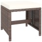 vidaXL Set comedor de jardín 6 piezas y cojines ratán sintético marrón vidaXL Set comedor de jardín 6 piezas y cojines ratán sintético marrón