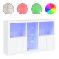 vidaXL Aparador con luces LED blanco 162x37x100 cm vidaXL Aparador con luces LED blanco 162x37x100 cm