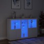 vidaXL Aparador con luces LED blanco 162x37x100 cm vidaXL Aparador con luces LED blanco 162x37x100 cm