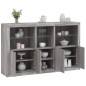vidaXL Aparador con luces LED gris Sonoma 162x37x100 cm vidaXL Aparador con luces LED gris Sonoma 162x37x100 cm