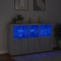 vidaXL Aparador con luces LED gris Sonoma 162x37x100 cm vidaXL Aparador con luces LED gris Sonoma 162x37x100 cm