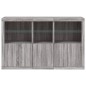 vidaXL Aparador con luces LED gris Sonoma 162x37x100 cm vidaXL Aparador con luces LED gris Sonoma 162x37x100 cm