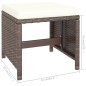 vidaXL Set comedor de jardín 6 piezas y cojines ratán sintético marrón vidaXL Set comedor de jardín 6 piezas y cojines ratán sintético marrón