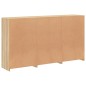 vidaXL Aparador con luces LED roble Sonoma 181,5x37x100 cm vidaXL Aparador con luces LED roble Sonoma 181,5x37x100 cm