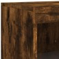 vidaXL Aparador con luces LED roble ahumado 181,5x37x100 cm vidaXL Aparador con luces LED roble ahumado 181,5x37x100 cm