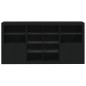 vidaXL Aparador con luces LED negro 202x37x100 cm vidaXL Aparador con luces LED negro 202x37x100 cm