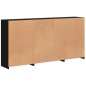 vidaXL Aparador con luces LED negro 202x37x100 cm vidaXL Aparador con luces LED negro 202x37x100 cm