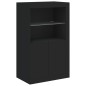vidaXL Aparador con luces LED negro 202x37x100 cm vidaXL Aparador con luces LED negro 202x37x100 cm