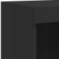 vidaXL Aparador con luces LED negro 202x37x100 cm vidaXL Aparador con luces LED negro 202x37x100 cm