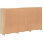 vidaXL Aparador con luces LED roble Sonoma 181,5x37x100 cm vidaXL Aparador con luces LED roble Sonoma 181,5x37x100 cm