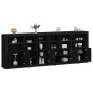 vidaXL Aparador con luces LED negro 283x37x100 cm vidaXL Aparador con luces LED negro 283x37x100 cm