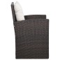 vidaXL Set sofás de jardín 5 piezas y cojines ratán sintético marrón vidaXL Set sofás de jardín 5 piezas y cojines ratán sintético marrón