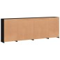 vidaXL Aparador con luces LED negro 283x37x100 cm vidaXL Aparador con luces LED negro 283x37x100 cm