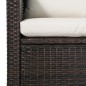 vidaXL Set sofás de jardín 5 piezas y cojines ratán sintético marrón vidaXL Set sofás de jardín 5 piezas y cojines ratán sintético marrón